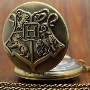 Harry Potter Pocket Watch Hogwarts Clock Gryffindor Christmas Birthday Gift NEW!